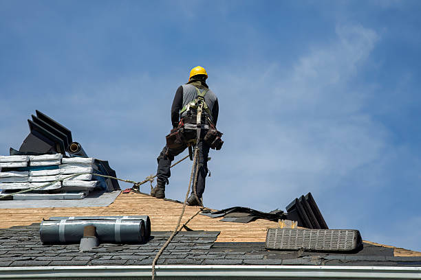 Professional Roof Replacement technician working in Woods Hole, MA
